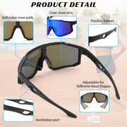 Lunnrun Pulse Shades – Windproof UV Cycling Glasses