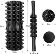 Lunnrun 7-in-1 Recovery Kit – Foam Roller & Massage Set