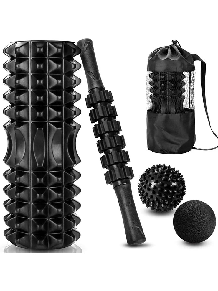Lunnrun 7-in-1 Recovery Kit – Foam Roller & Massage Set